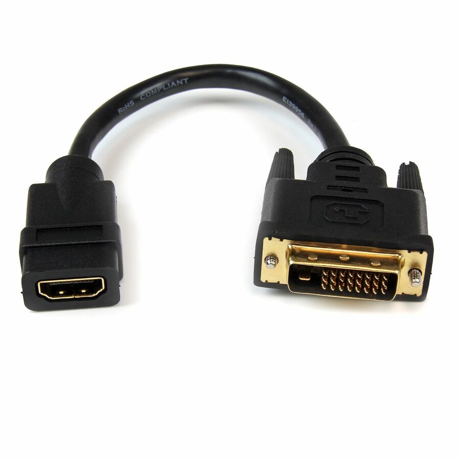 Thumbnail 2 of 5 for StarTech.com 8in HDMI to DVI-D Video Cable Adapter - HDMI Female to DVI Male - HDMI to DVI Dongle Adapter Cable