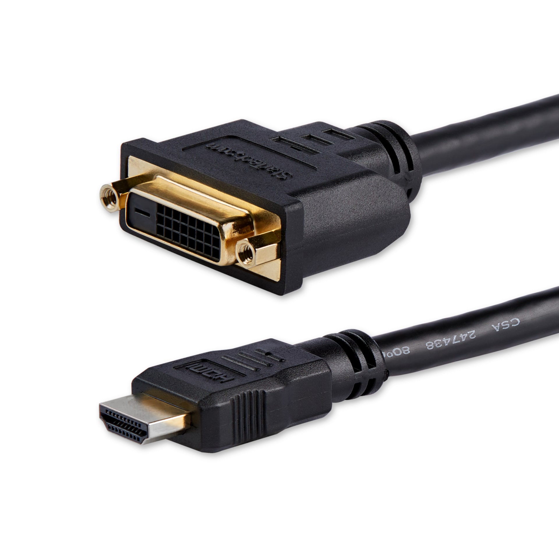 8 in (20cm) Mini HDMI to DVI Cable - DVI-D to HDMI Cable (1920x1200p) - 19  Pin HDMI Mini Male to DVI-D Female - Digital Monitor Cable Adapter M/F 