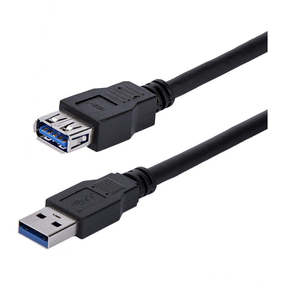 1m Black SuperSpeed USB 3.0 (5Gbps) Extension Cable A to A - M/F - Thumbnail 3
