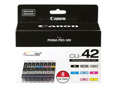 Canon CLI-42 Color Ink Value Pack - 8-pack - gray, yellow, cyan, magenta, light gray, photo black, photo cyan, photo