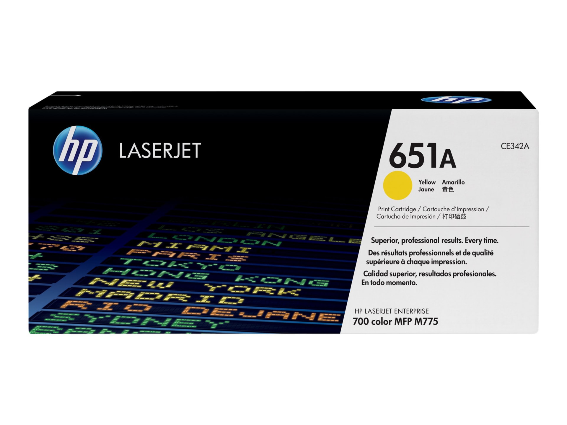 HP 651A (CE342A) Original Standard Yield Laser Toner Cartridge - Single Pack - Yellow - 1 Each