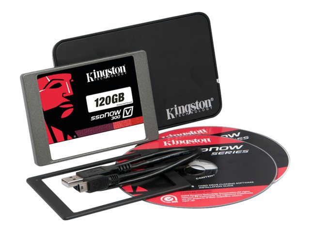 Kingston SSDNow V300 Notebook Upgrade Kit - solid state drive - 120 GB - SATA 6Gb/s