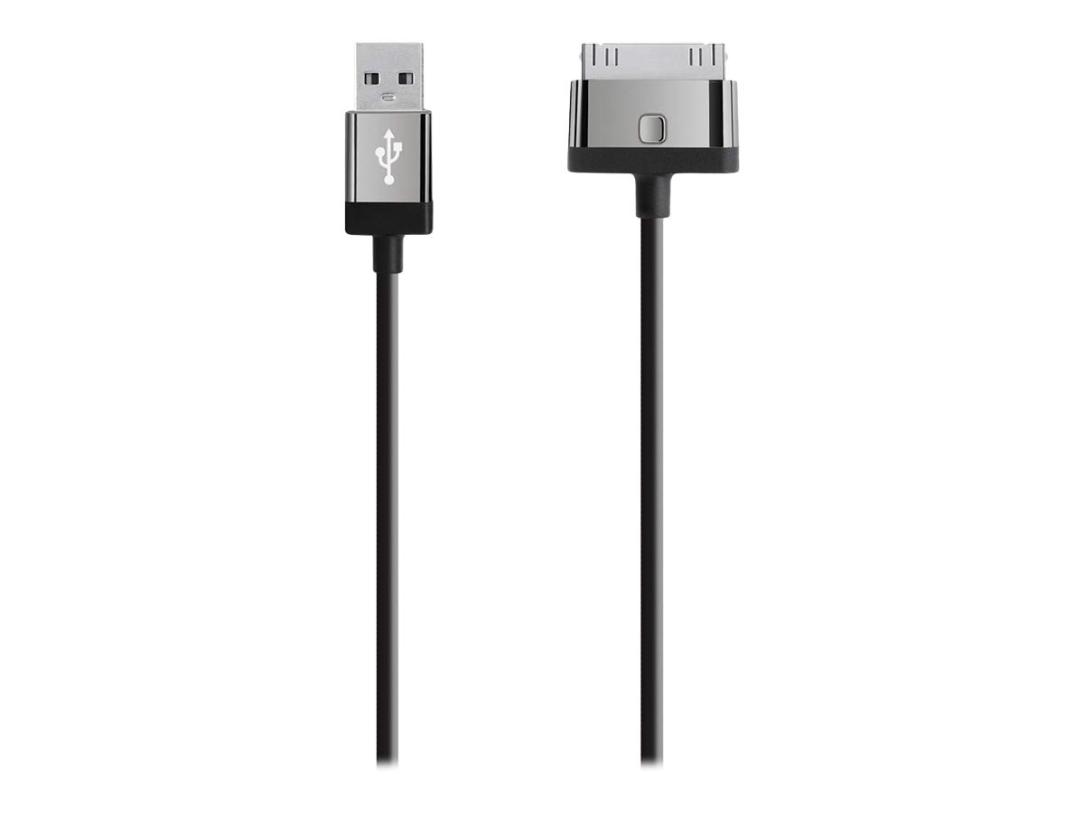 Belkin MIXIT 4ft 30-Pin to USB ChargeSync Cable, Black - charging / data ca