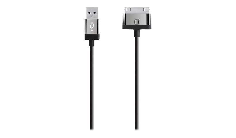 Belkin MIXIT 4ft 30-Pin to USB ChargeSync Cable, Black - charging / data ca