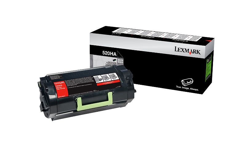 Lexmark 520HA - High Yield - black - original - toner cartridge - LCCP