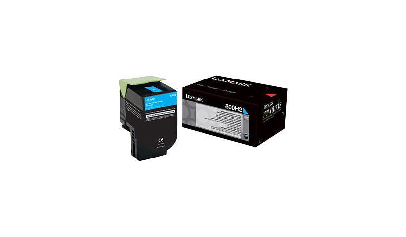 Lexmark 800H2 - High Yield - cyan - original - toner cartridge - LCCP