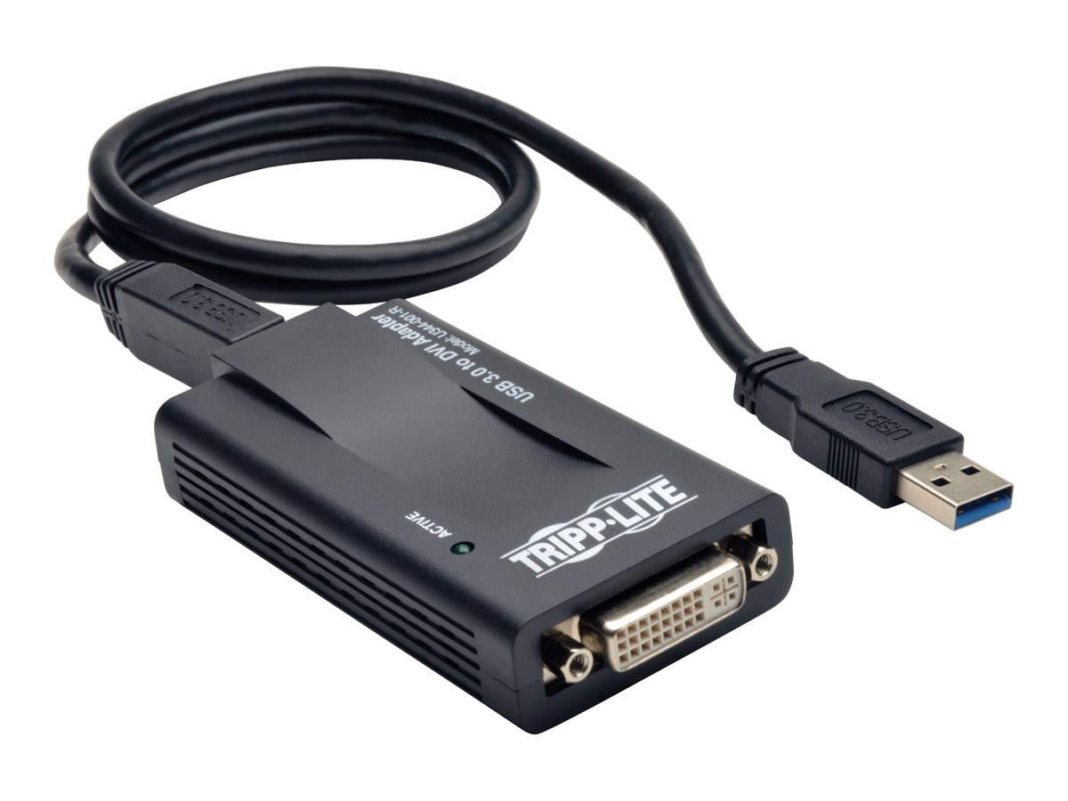 Eaton Tripp Lite Series USB 3.0 to VGA DVI Adapter SuperSpeed 512MB SDRAM 2048x1152 1080p - external video adapter