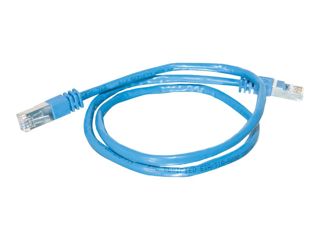 C2G 14ft Cat5e Snagless Shielded (STP) Ethernet Network Patch Cable - Blue - patch cable - 14 ft - blue