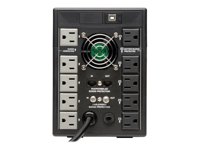 Thumbnail 3 of 7 for Eaton Tripp Lite Series UPS 1500VA 810W Battery Back Up Tower LCD USB 120V ENERGY STAR V2.0 - UPS - 810 Watt - 1500 VA