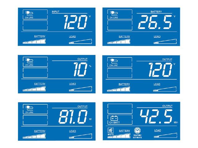 Thumbnail 6 of 7 for Eaton Tripp Lite Series UPS 1500VA 810W Battery Back Up Tower LCD USB 120V ENERGY STAR V2.0 - UPS - 810 Watt - 1500 VA