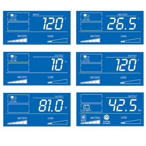 Thumbnail 7 of 7 for Eaton Tripp Lite Series UPS 1500VA 810W Battery Back Up Tower LCD USB 120V ENERGY STAR V2.0 - UPS - 810 Watt - 1500 VA