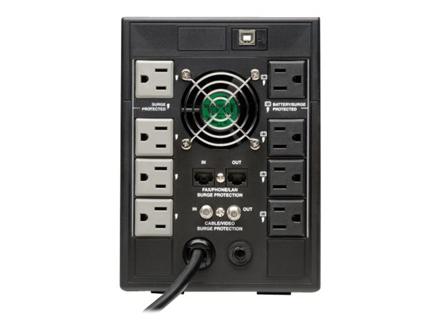 Thumbnail 3 of 9 for Eaton Tripp Lite Series UPS Smart 1300VA 720W Tower LCD Battery Back Up AVR Coax RJ45 USB - UPS - 720 Watt - 1300 VA