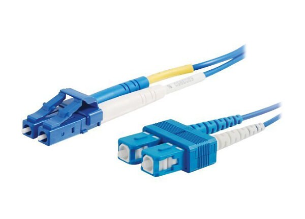 C2G/Legrand 2m LC-SC 9/125 OS1 Duplex Single-Mode PVC Fiber Optic Cable - Blue - patch cable - 2 m - blue