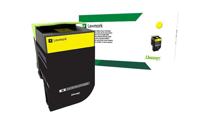 Lexmark 801HY - High Yield - yellow - original - toner cartridge - LCCP, LR