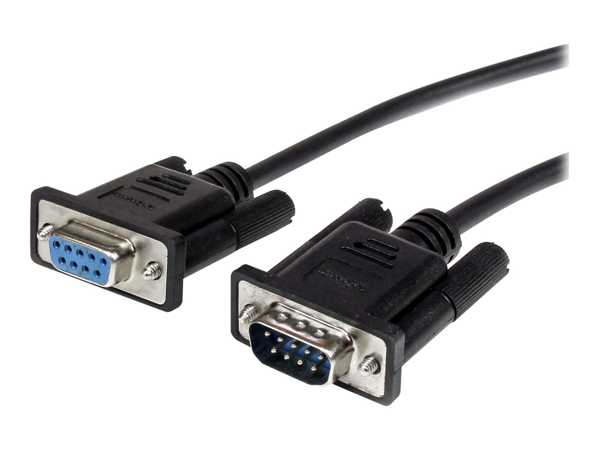 StarTech.com 0.5m Black Straight Through DB9 RS232 Serial Cable - M/F