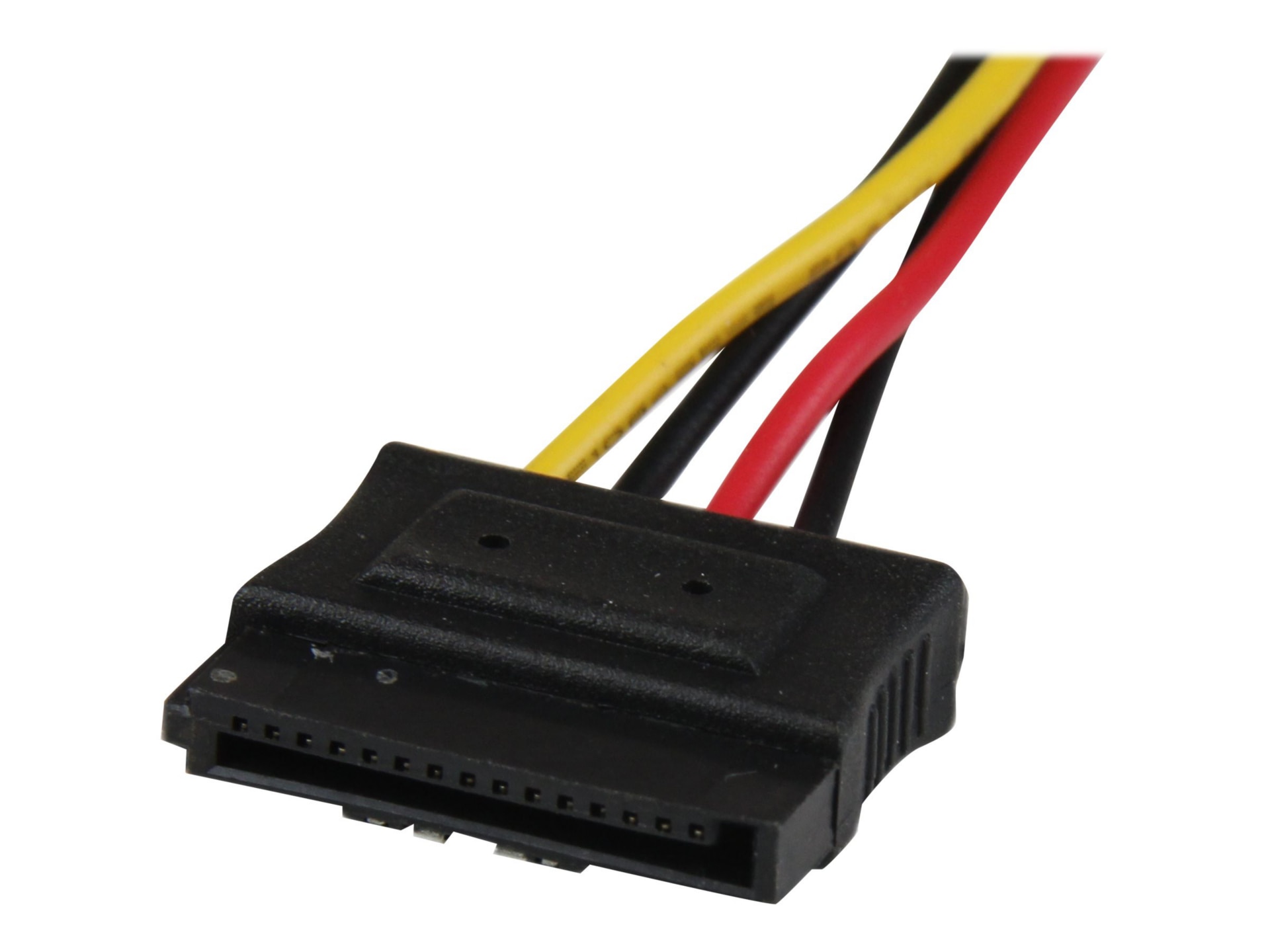 Thumbnail 2 of 5 for StarTech.com 12in LP4 to 2x Latching SATA Power Y Cable Splitter Adapter - 4 Pin LP4 to Dual SATA Y Splitter