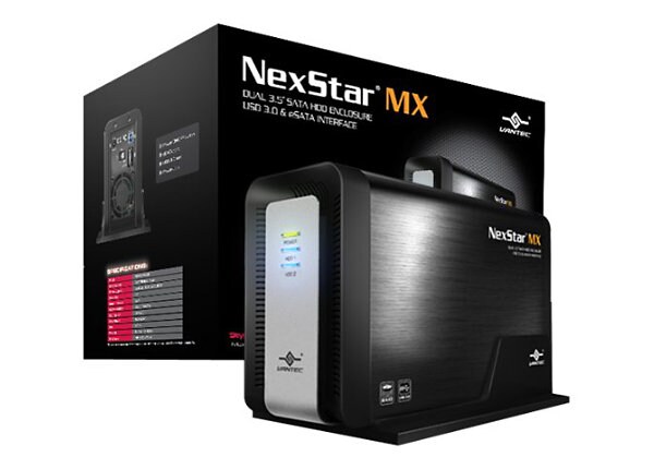 Vantec NexStar MX NST-400MX-S3R - storage enclosure - SATA 6Gb/s - eSATA 6Gb/s, USB 3.0