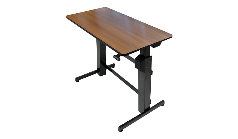 Ergotron WorkFit-D Sit-Stand Desk - sit/standing desk - rectangular - walnut