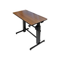 Ergotron WorkFit-D Sit-Stand Desk - sit/standing desk - rectangular - walnu