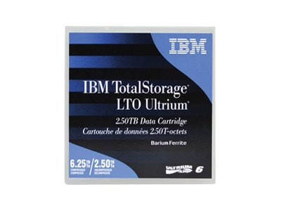 IBM LTO Ultrium 6 2.5 TB Data Cartridge - 00V7590 - Tape
