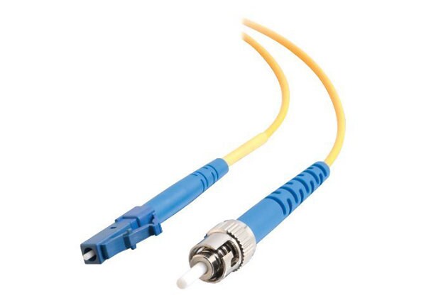C2G LC-ST 9/125 OS1 Simplex Singlemode PVC Fiber Optic Cable - patch cable - 16.4 ft - yellow