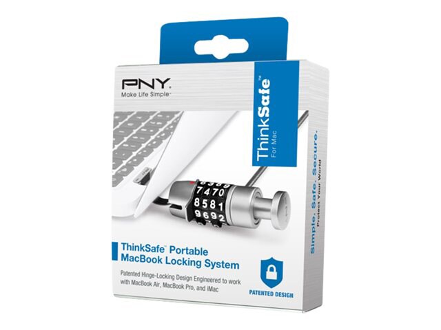 PNY ThinkSafe Portable MacBook Locking System - notebook locking cable