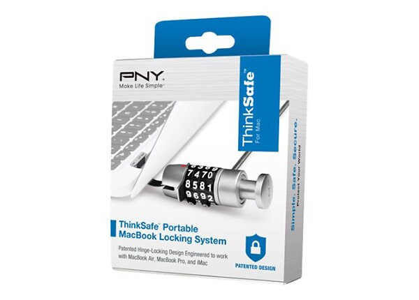 PNY ThinkSafe Portable MacBook Locking System - notebook locking cable