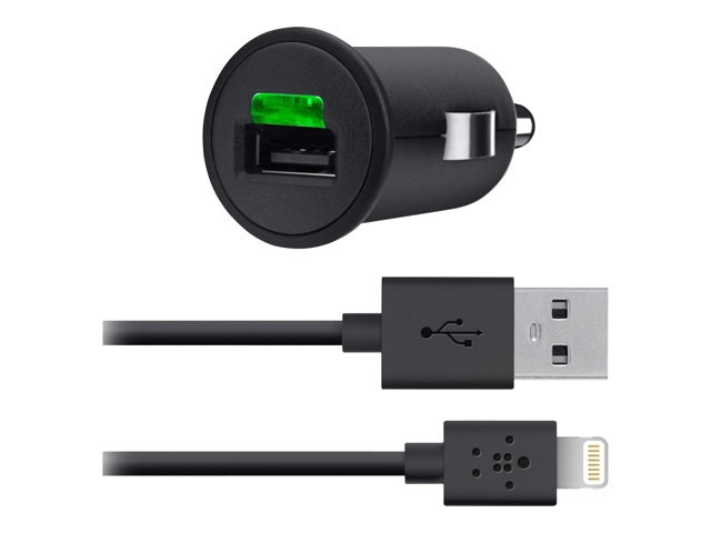 Belkin Car Charger + Lightning ChargeSync Cable - power adapter - car