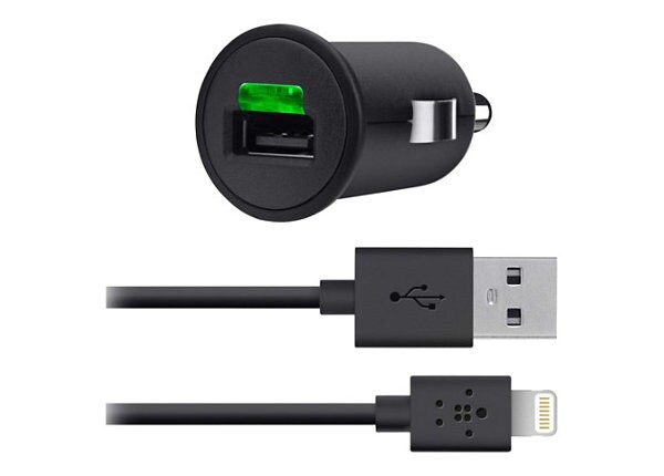 Belkin Car Charger + Lightning ChargeSync Cable - power adapter - car