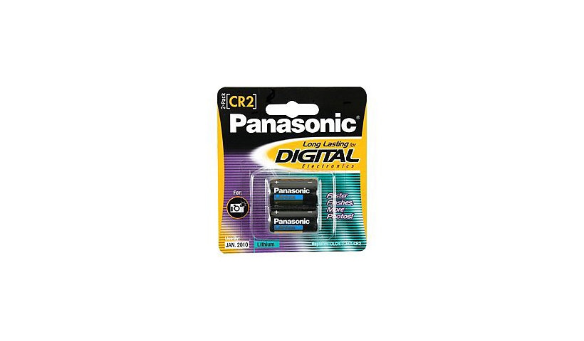 Panasonic Long Lasting for Digital Electronics CR-2PA camera battery - 2 x