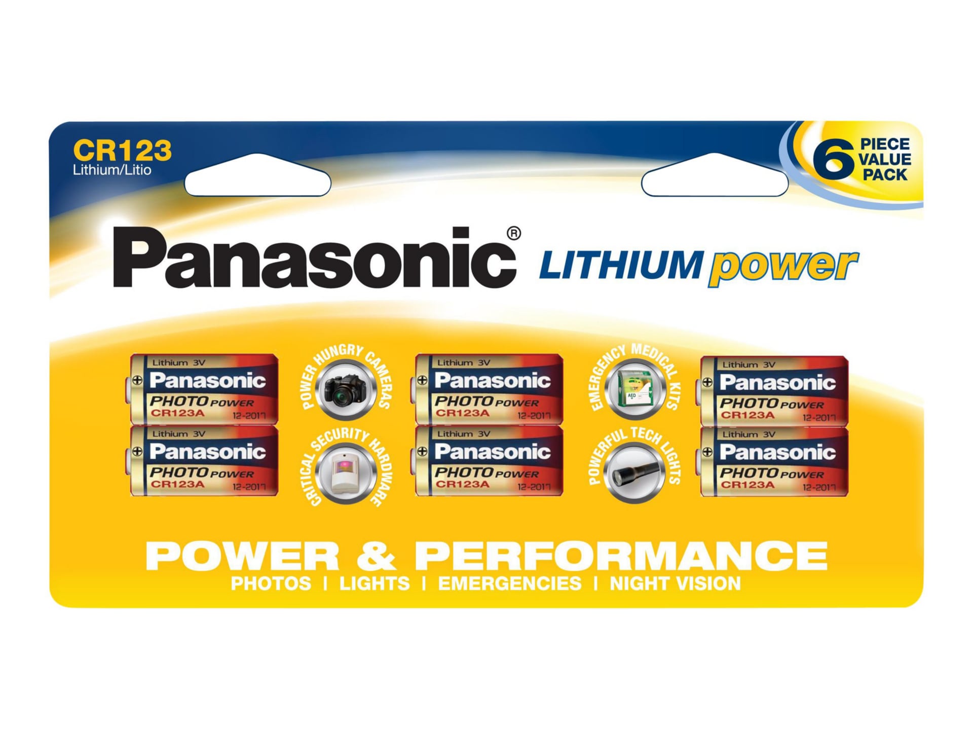 Panasonic Photo Power battery - 6 x CR123 - Li