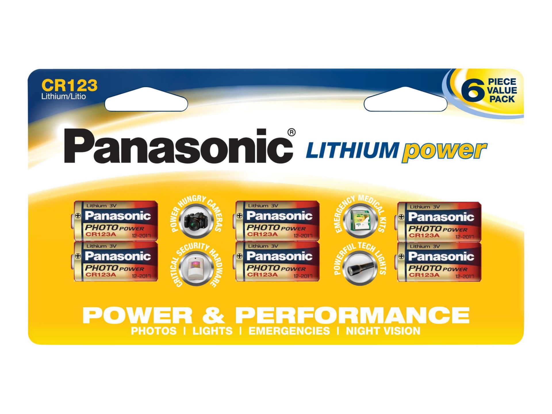 Panasonic Photo Power battery - 6 x CR123 - Li