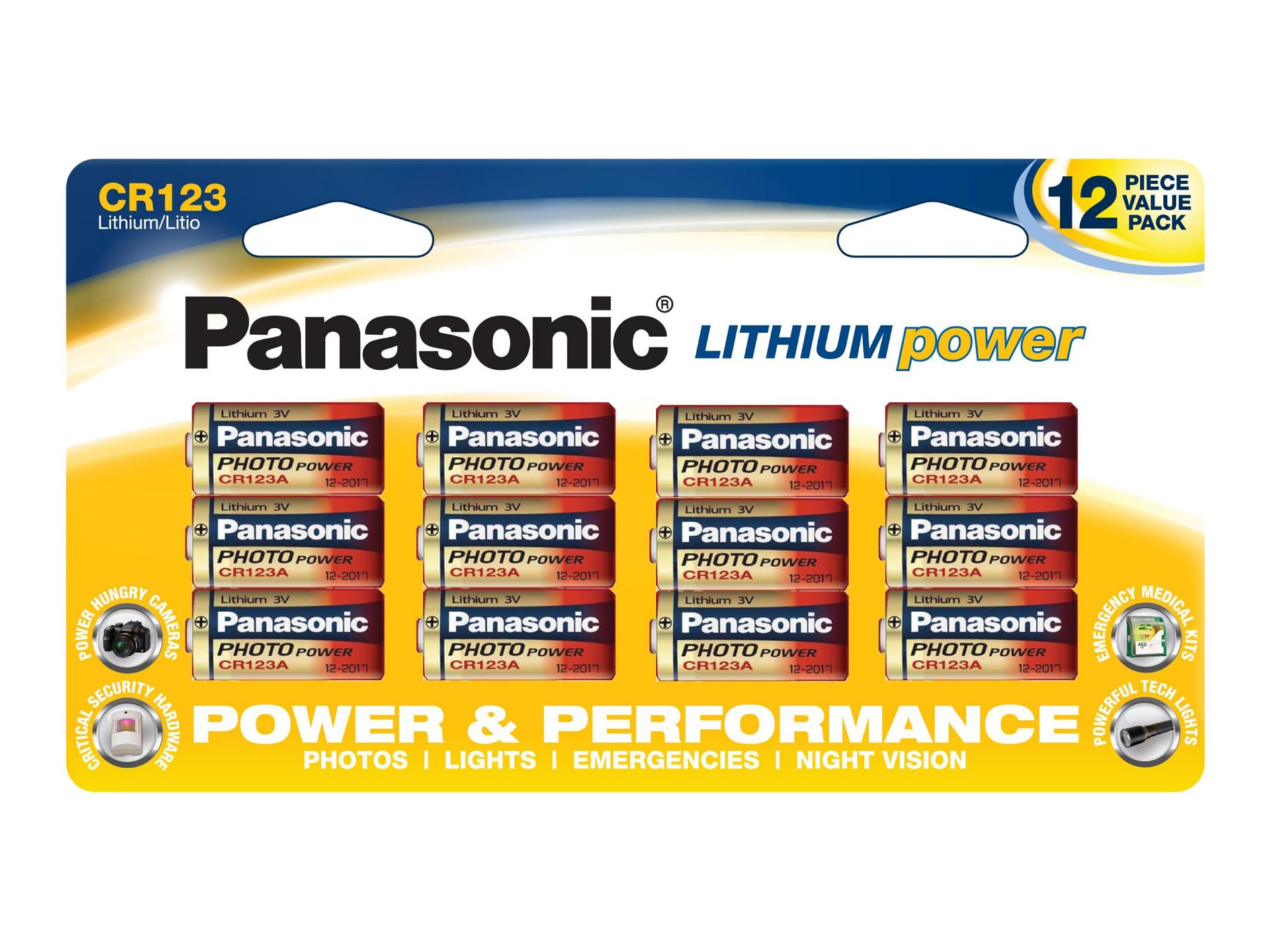 Panasonic Photo Power Large Family Pack battery - 12 x CR123 - Li