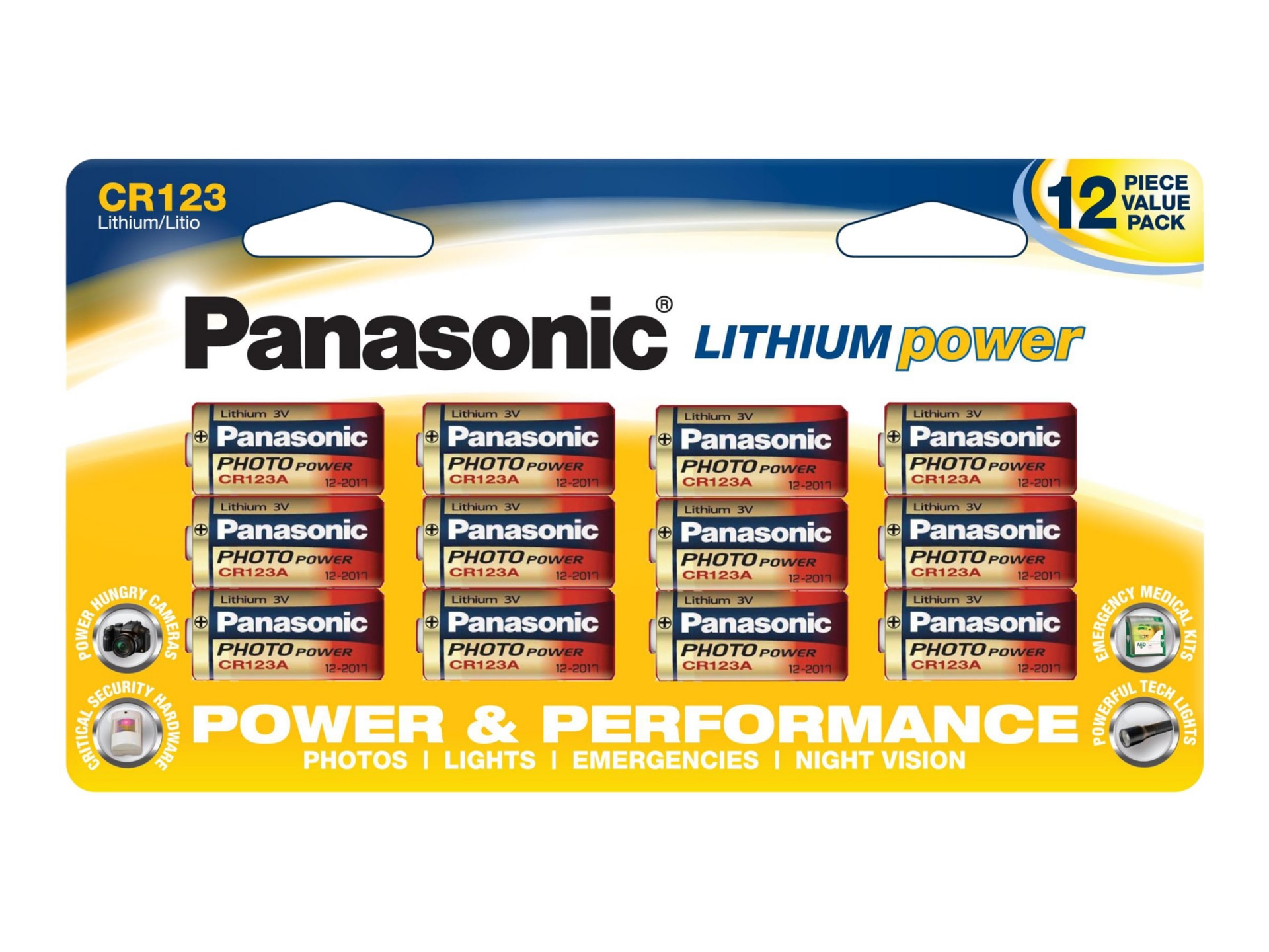 Panasonic CR123A Photo Power Lithium battery