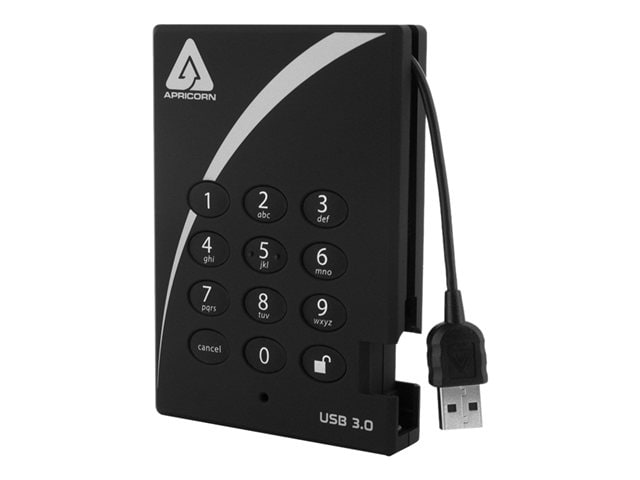 Apricorn Aegis Padlock 3.0 A25-3PL256-500 - hard drive - 500 GB - USB 3.0