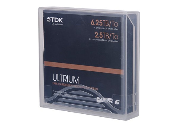 TDK Ultrium LTO6 Tape Cartridge – 2.5TB – 1PK Tape Case Storage Media