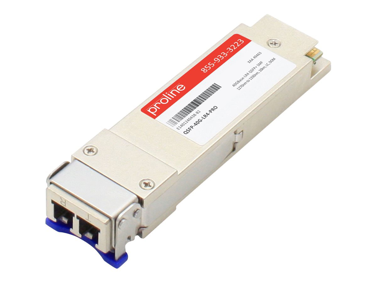 Proline Cisco QSFP-40G-LR4 Compatible QSFP+ TAA Compliant Transceiver - QSFP+ transceiver module - 40 Gigabit LAN