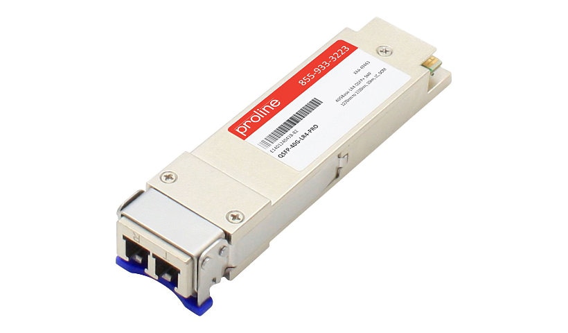 Proline Cisco QSFP-40G-LR4 Compatible QSFP+ TAA Compliant Transceiver - QSFP+ transceiver module - 40 Gigabit LAN