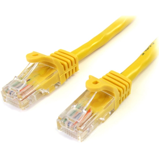 StarTech.com 25ft Yellow CAT5e Cable - Snagless CAT5e Patch Cord Network Ca