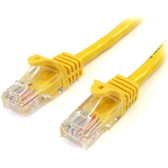 StarTech.com Cat5e Ethernet Cable 25 ft Yellow Cat 5e Snagless Patch Cable