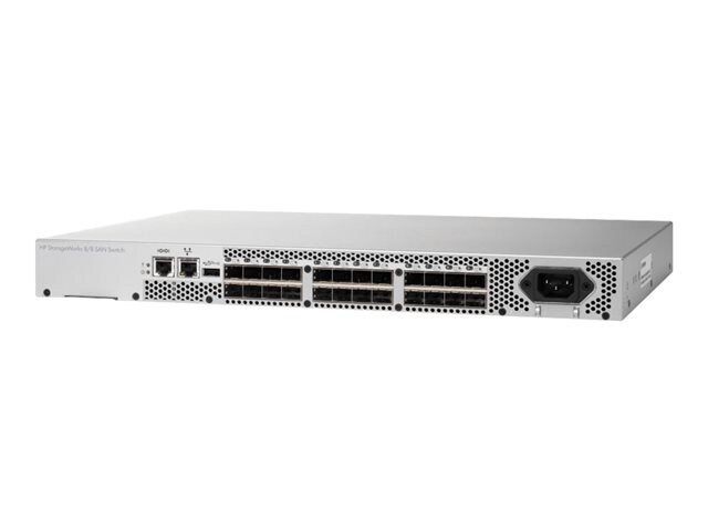 HPE 8/8 Base (0) e-port SAN Switch - switch - 8 ports - managed - rack-mountable