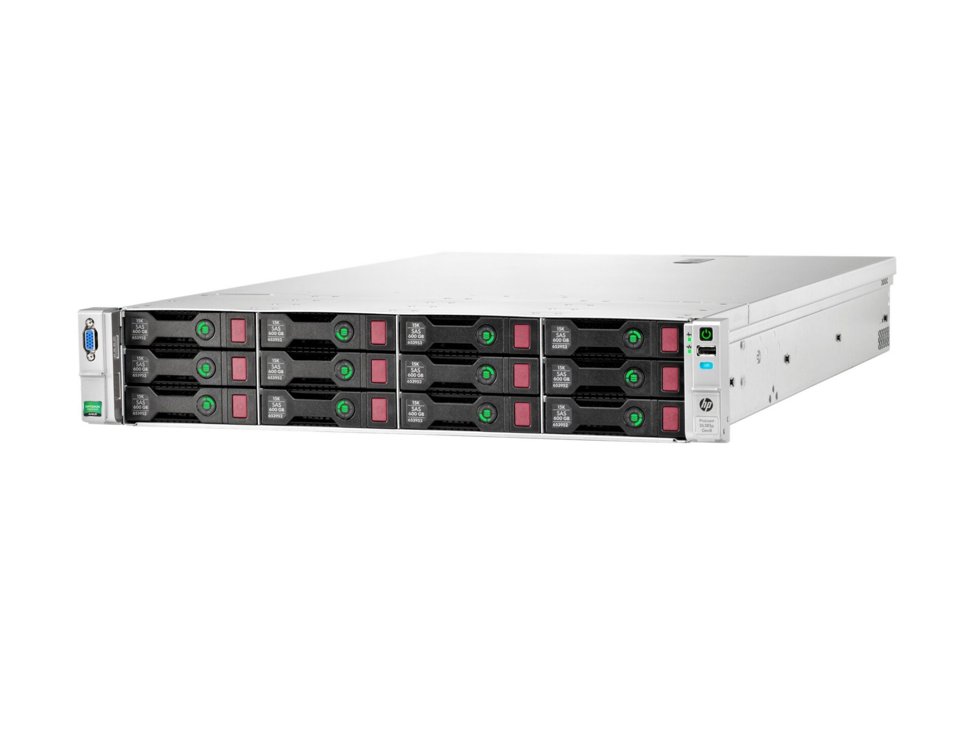 HPE ProLiant DL385p Gen8 - rack-mountable - Third-Generation Opteron 6376 2.3 GHz - 16 GB