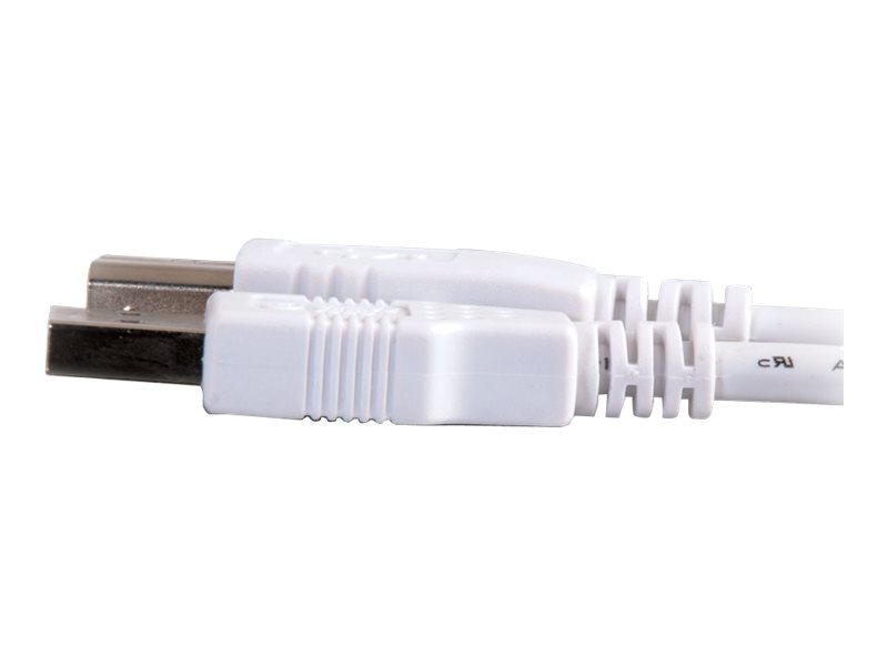 Thumbnail 4 of 4 for C2G 3.3ft USB to USB B Cable - USB A to USB B - USB 2.0 - White - M/M