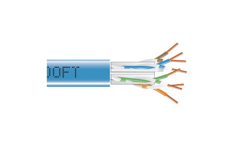 1000ft Plenum Blue Cat6 Solid Ethernet Cable