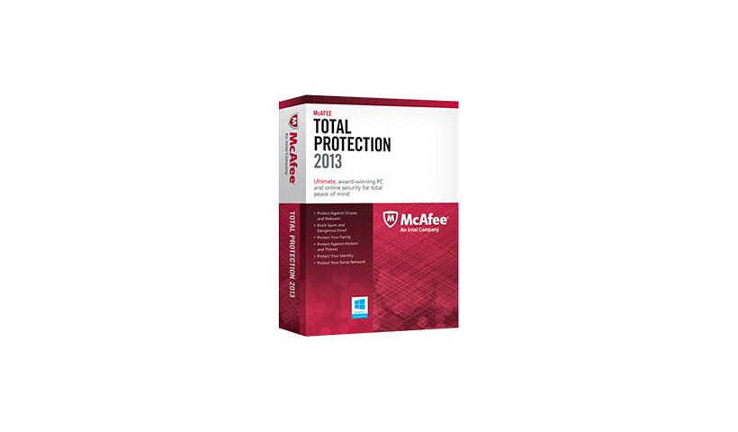 McAfee Total Protection 2013 - box pack (1 year) - 3 PCs