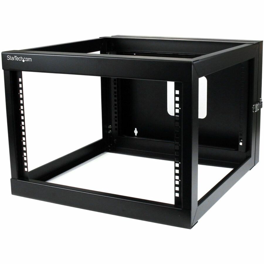 StarTech.com 4-Post 6U Hinged Wall-Mount Network Rack, 19" Open Frame Serve
