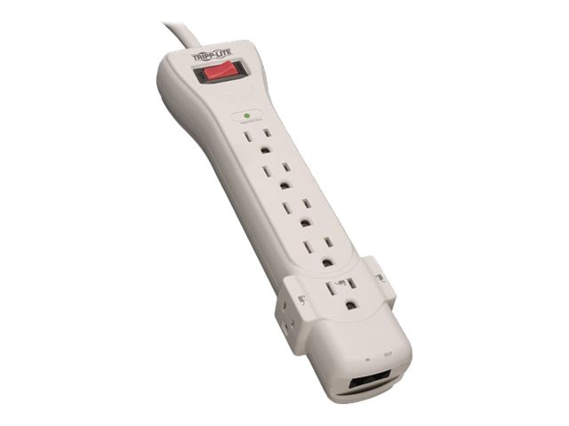 Eaton Tripp Lite Series Protect It! 7-Outlet Surge Protector, 6 ft. 1.83 m Cord, 1080 Joules, Fax/Modem Protection, RJ11