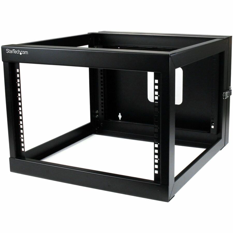 StarTech.com 4-Post 6U Hinged Wall-Mount Network Rack, 19" Open Frame Server / Data Rack for IT Computer Equipment