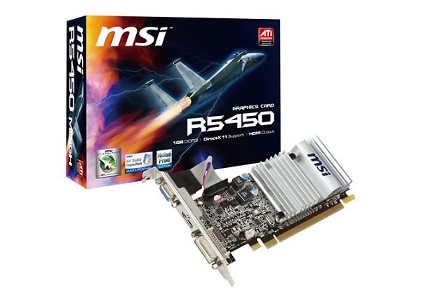 MSI R5450-MD1GD3H/LP graphics card - Radeon HD 5450 - 1 GB