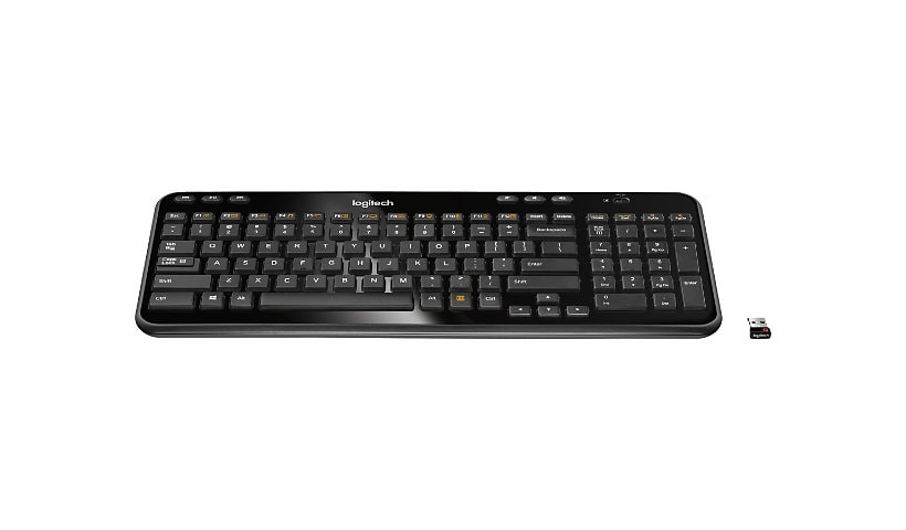 Logitech Wireless Keyboard K360 - keyboard - Canadian French - glossy black